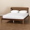 Baxton Studio Sadler Mid-Century Modern Ash Walnut Brown Finished Wood Full Size Platform Bed 174-10911-Zoro - alternate 4